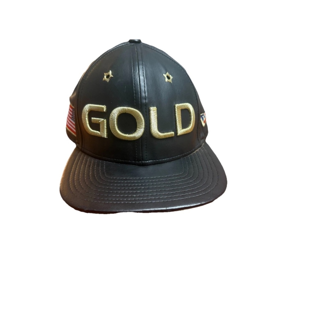 New Era USA Gold Olympics 9FIFTY Leather Hat “To The Victor Goes The Gold”